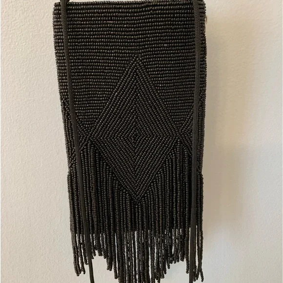 2 Bags for 1 price… Bamboo Trading Company Beaded Bags. Black & Beige. - Picture 2 of 16